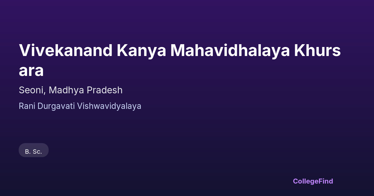 vivekanand kanya mahavidhalaya khursara
