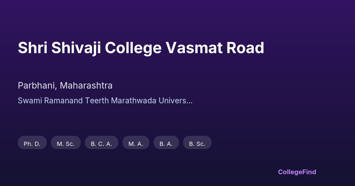 shri shivaji college vasmat road