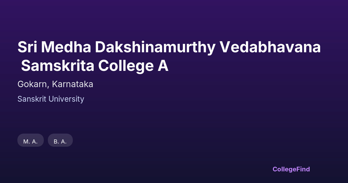 sri medha dakshinamurthy vedabhavana samskrita college a