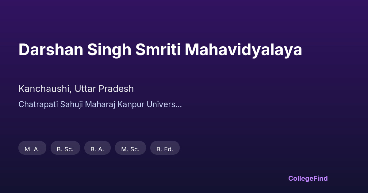 darshan singh smriti mahavidyalaya