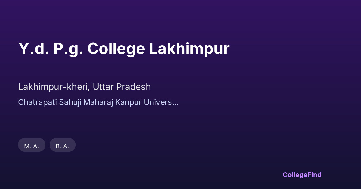 y.d. p.g. college lakhimpur