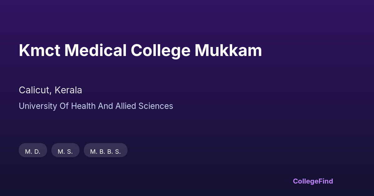 kmct medical college mukkam