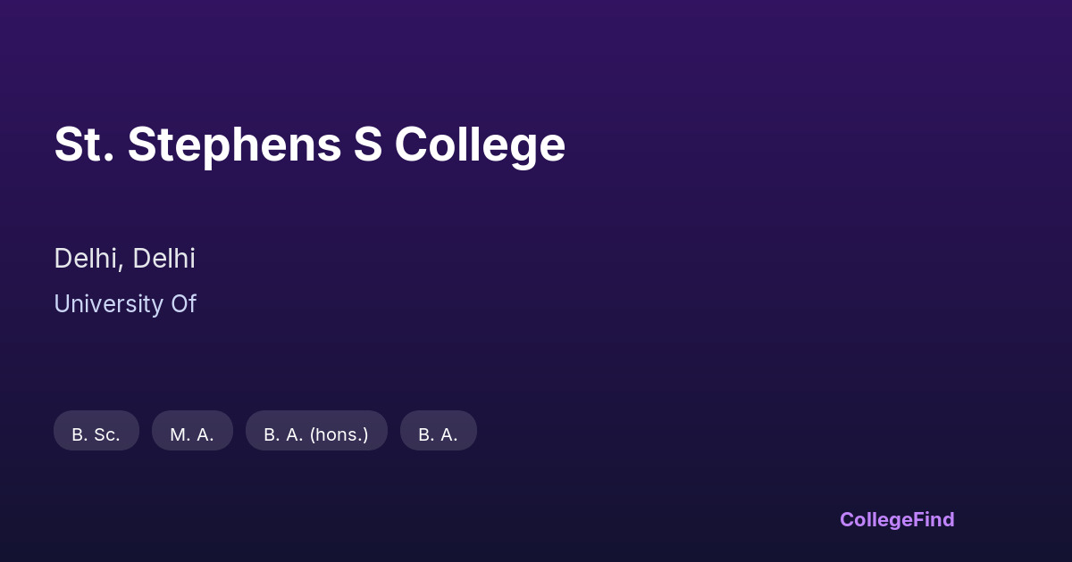 st. stephens s college