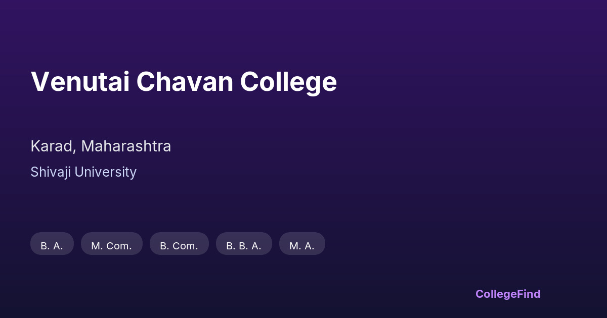 venutai chavan college