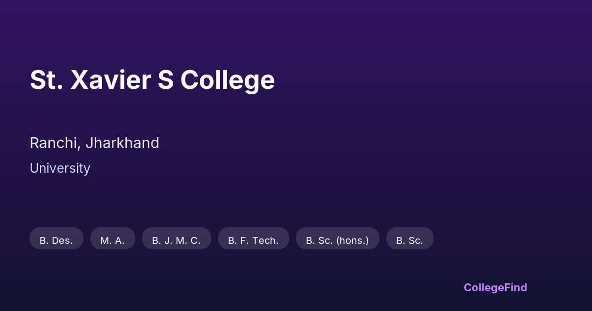 st. xavier s college