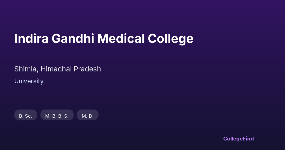 indira gandhi medical college
