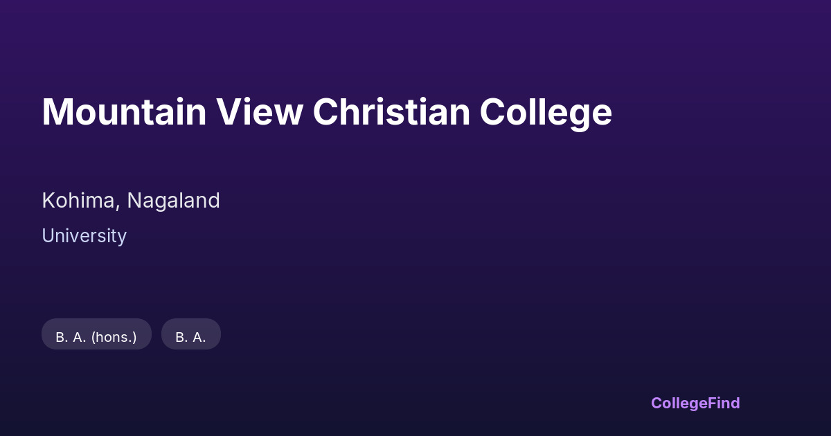 mountain view christian college