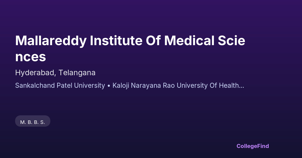 mallareddy institute of medical sciences