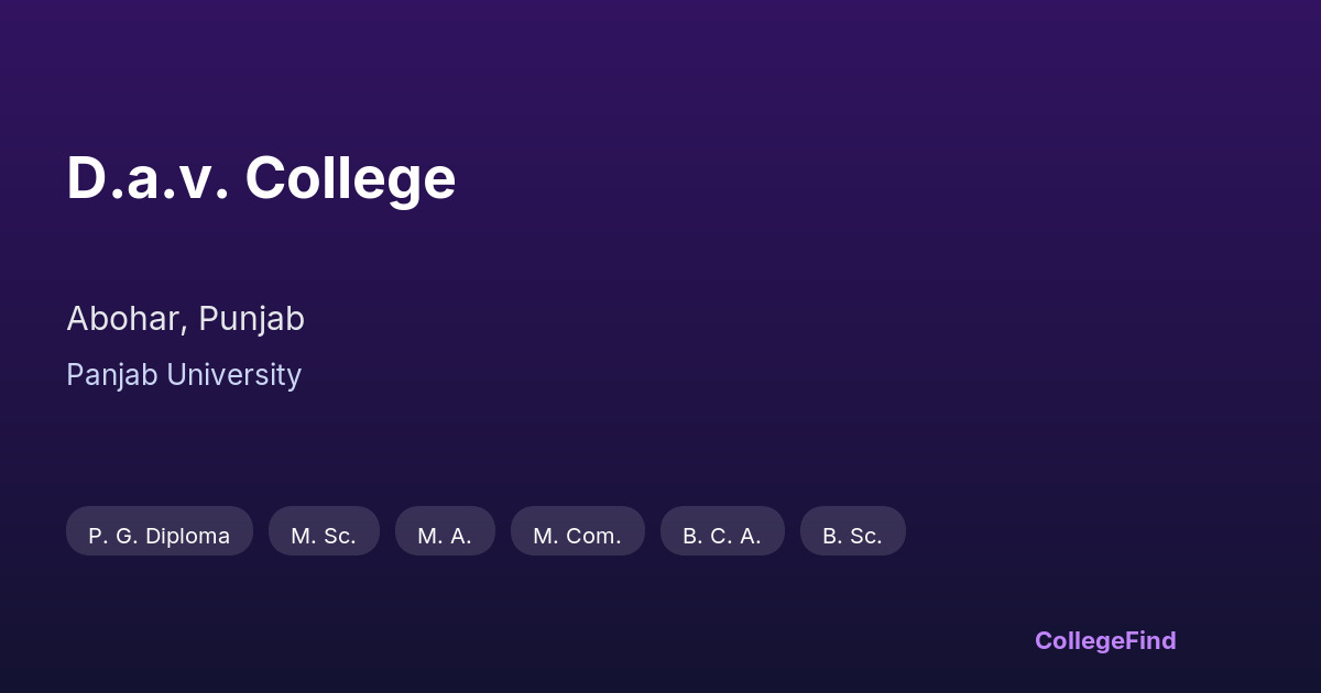 d.a.v. college