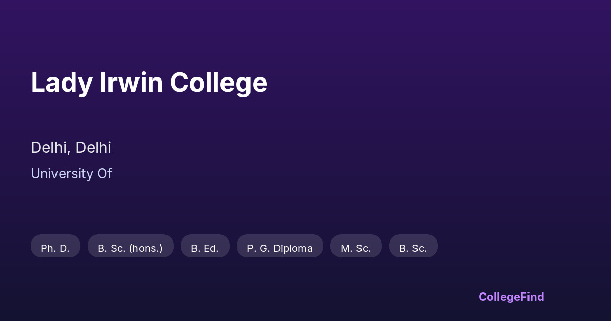 lady irwin college