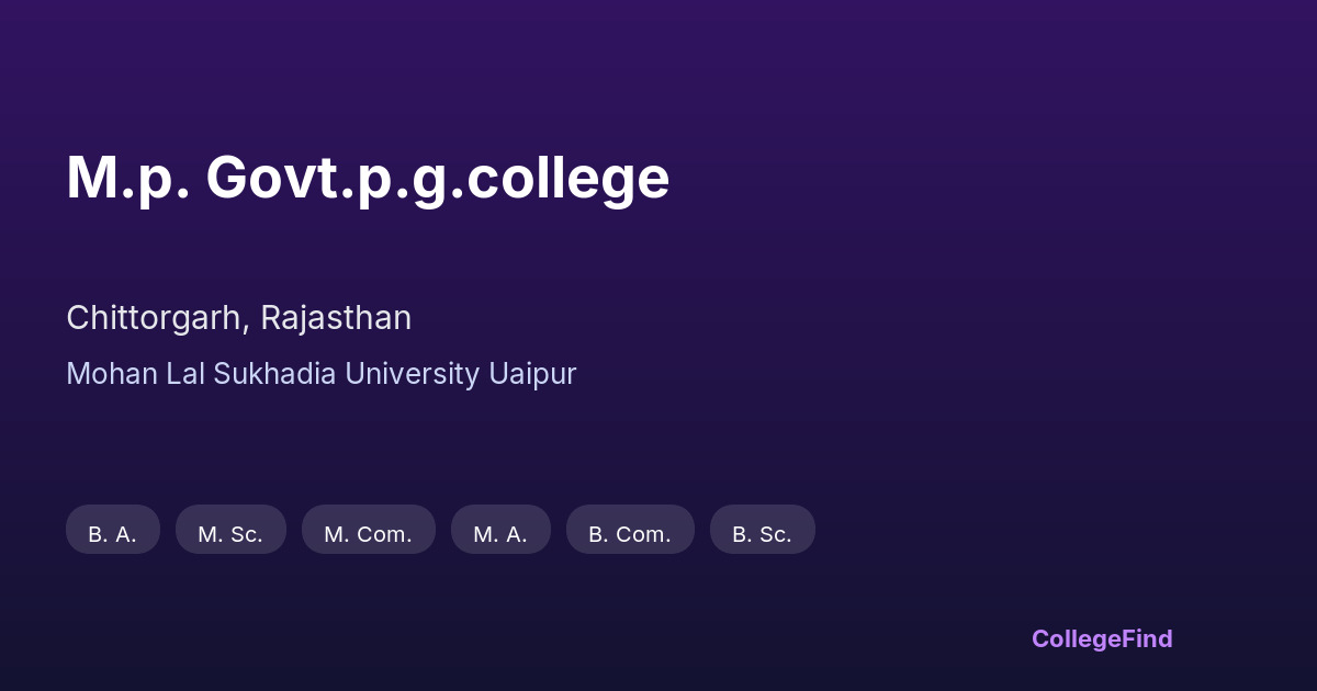 m.p. govt.p.g.college