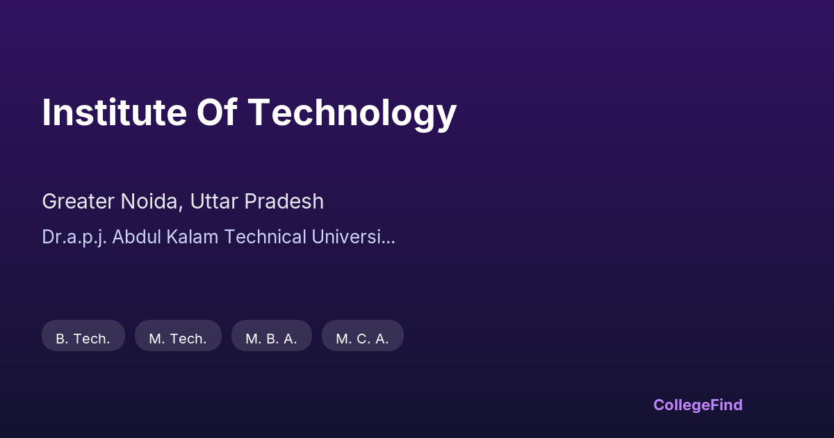institute of technology