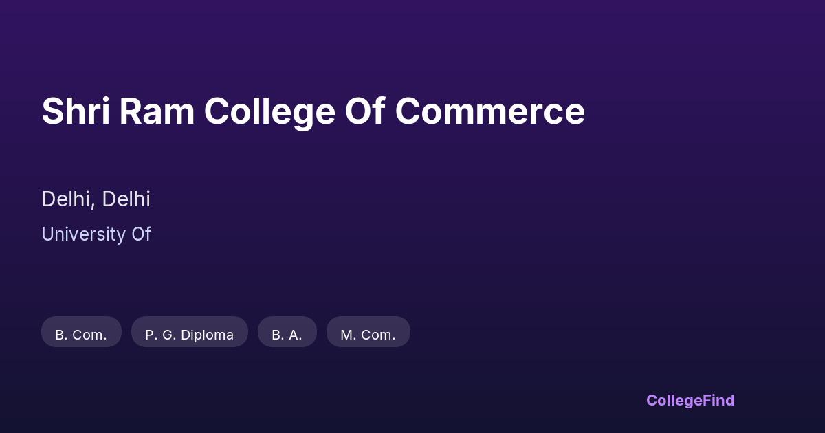 shri ram college of commerce