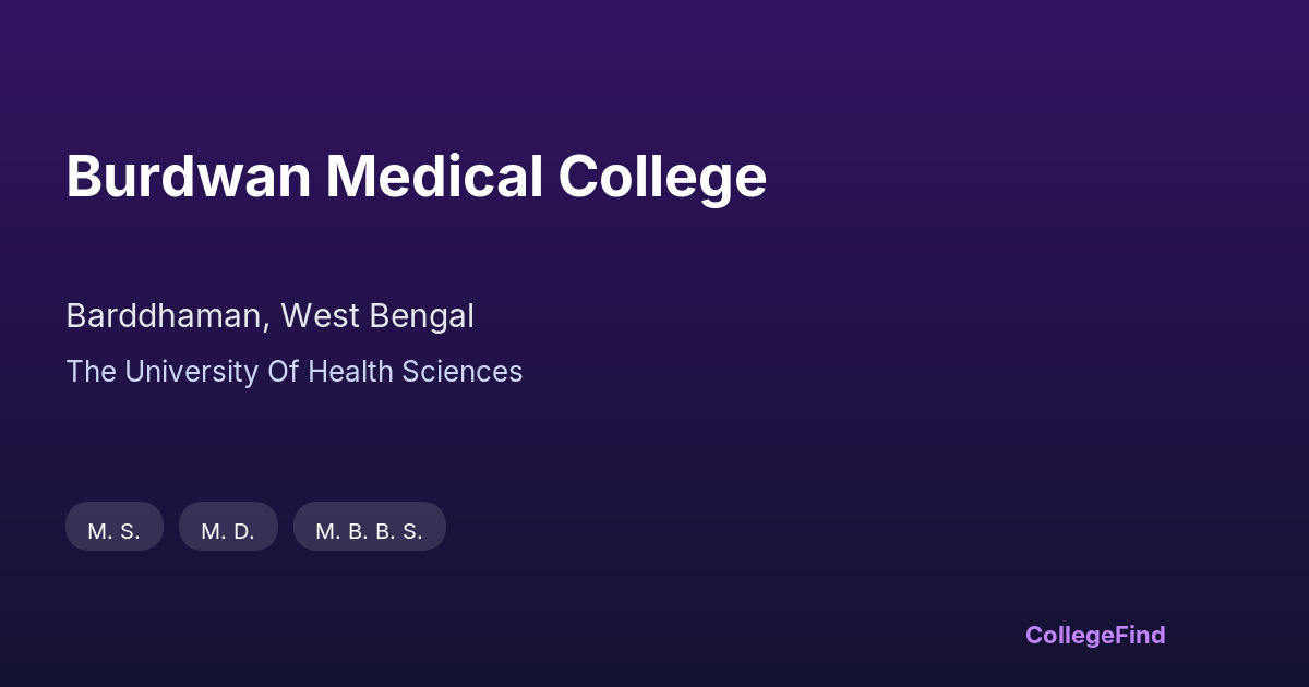 burdwan medical college