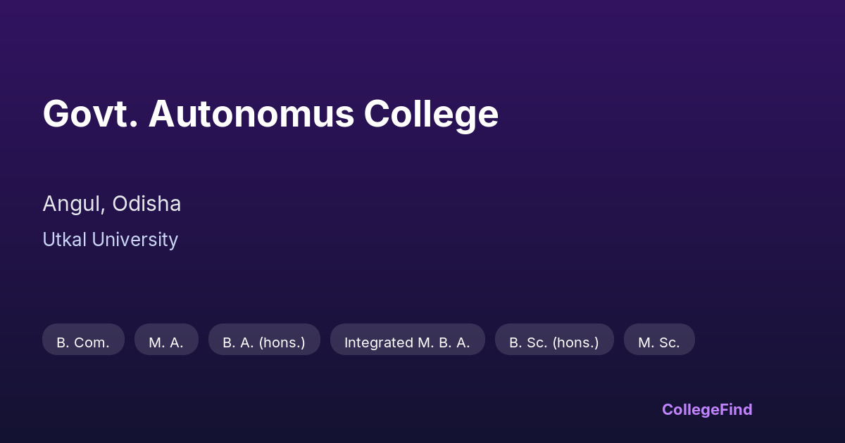 govt. autonomus college