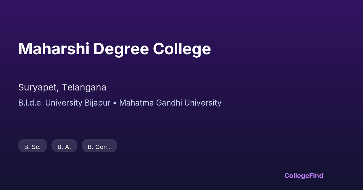 maharshi degree college