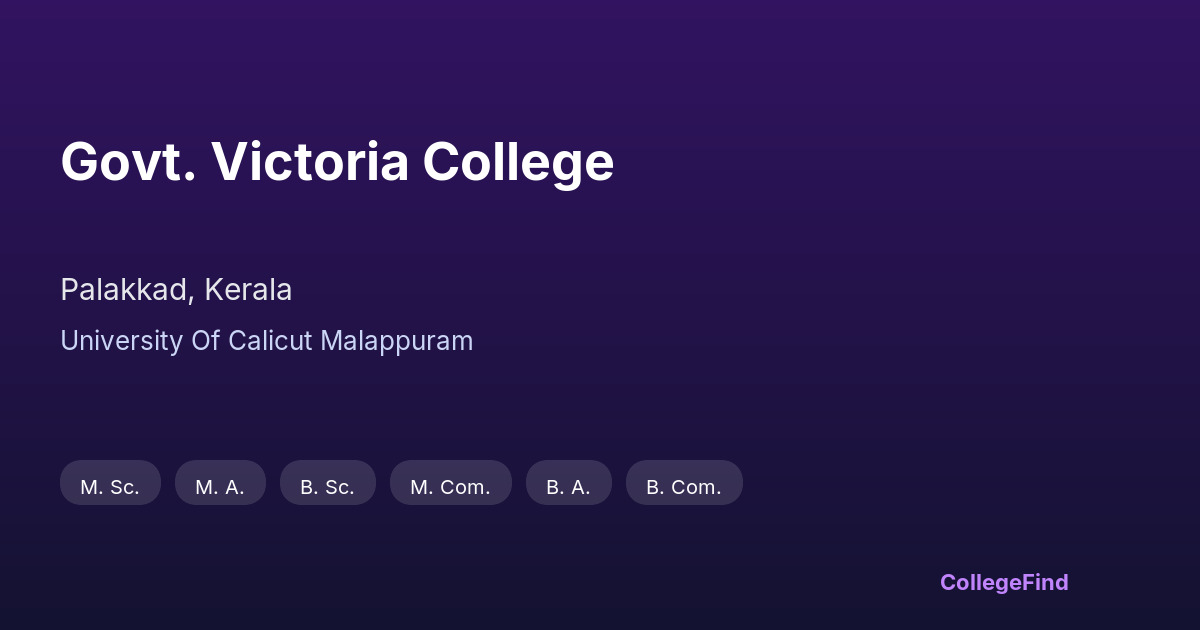govt. victoria college