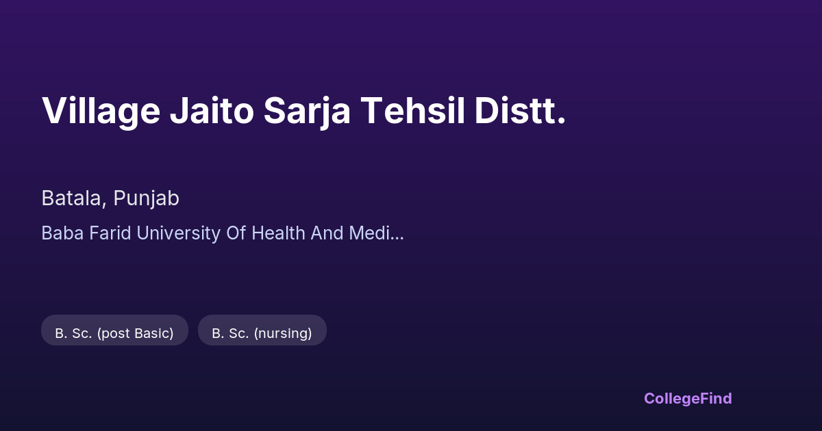 village jaito sarja tehsil distt.