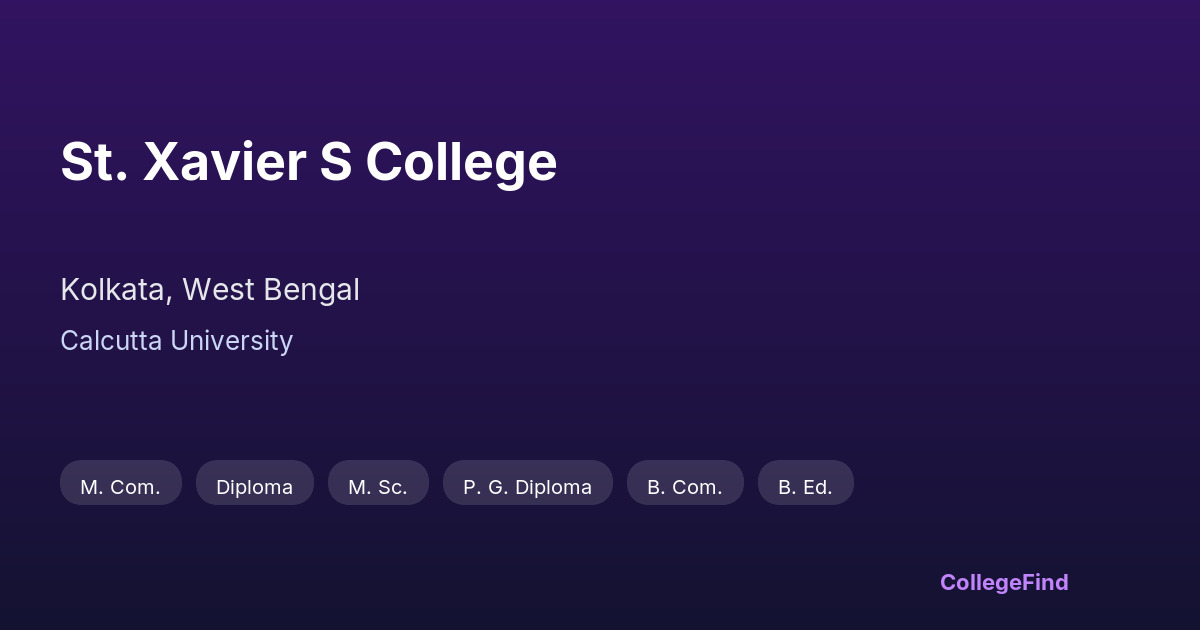 st. xavier s college