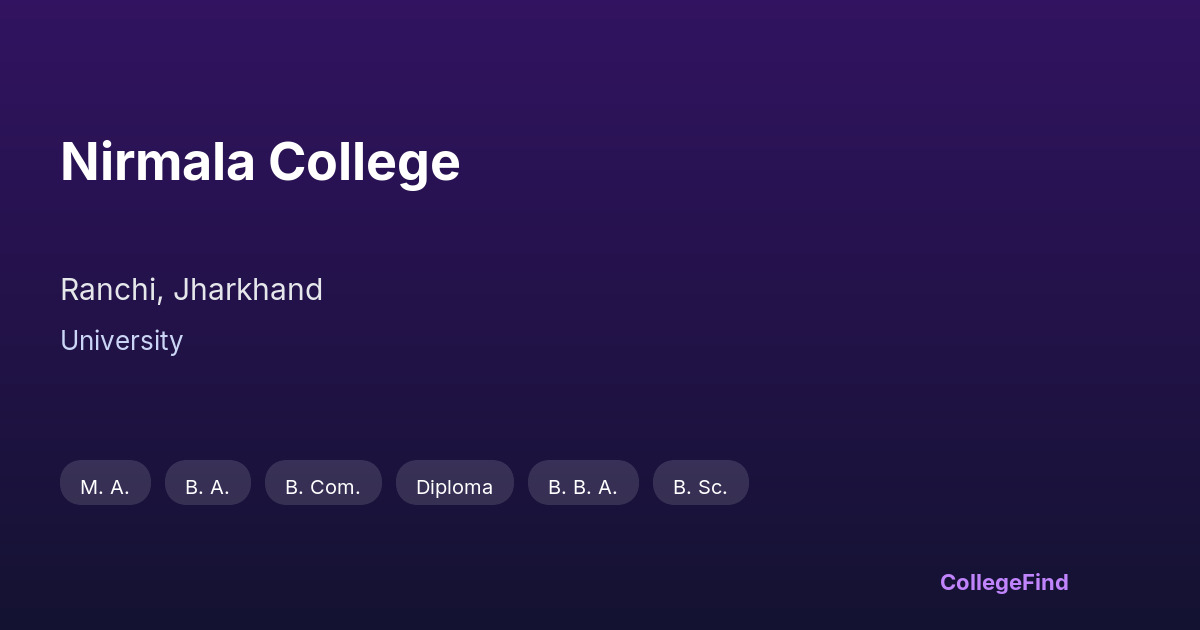 nirmala college