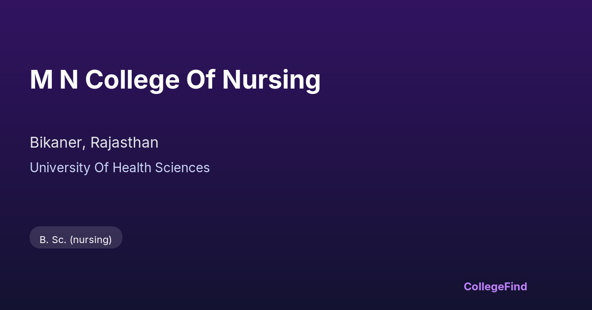 m n college of nursing