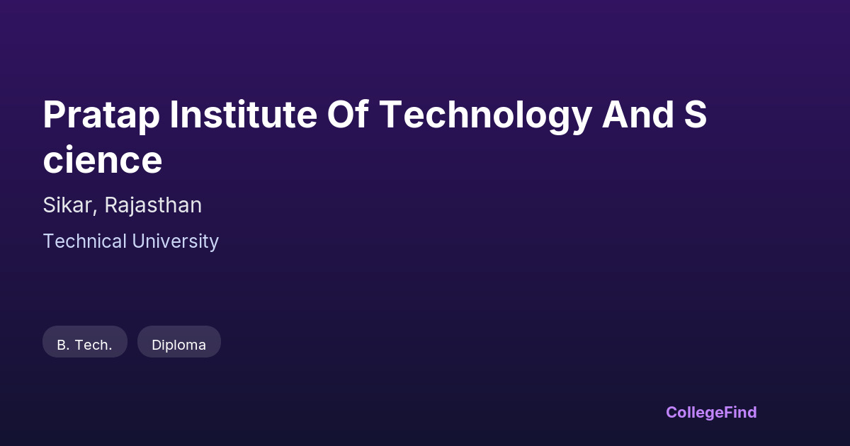 pratap institute of technology and science