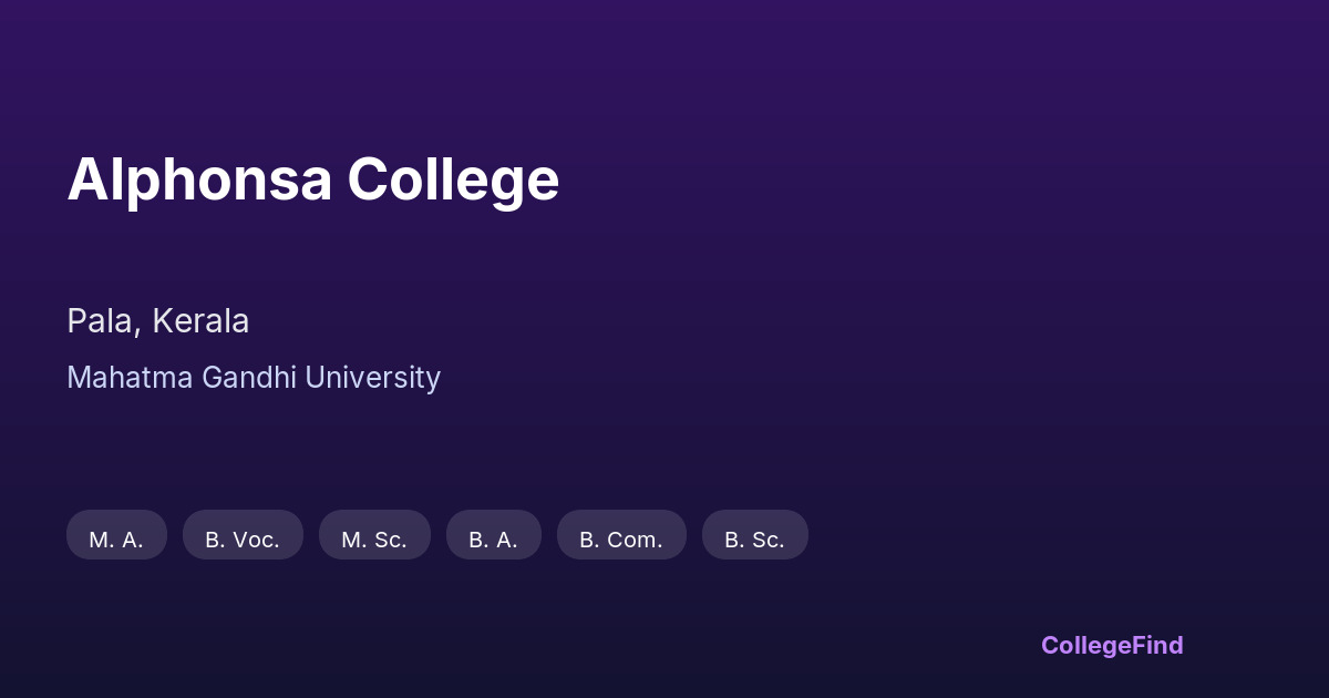 alphonsa college