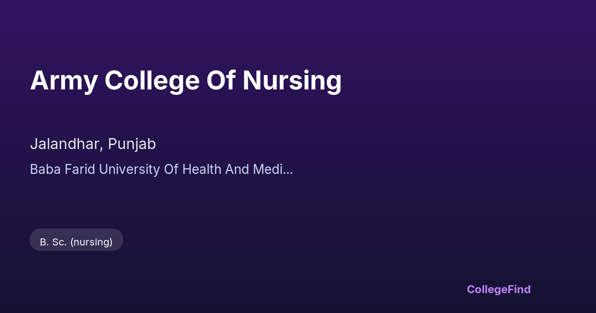 army college of nursing