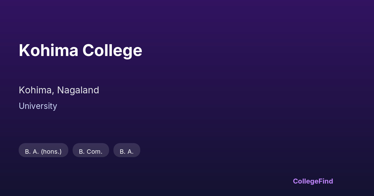 kohima college