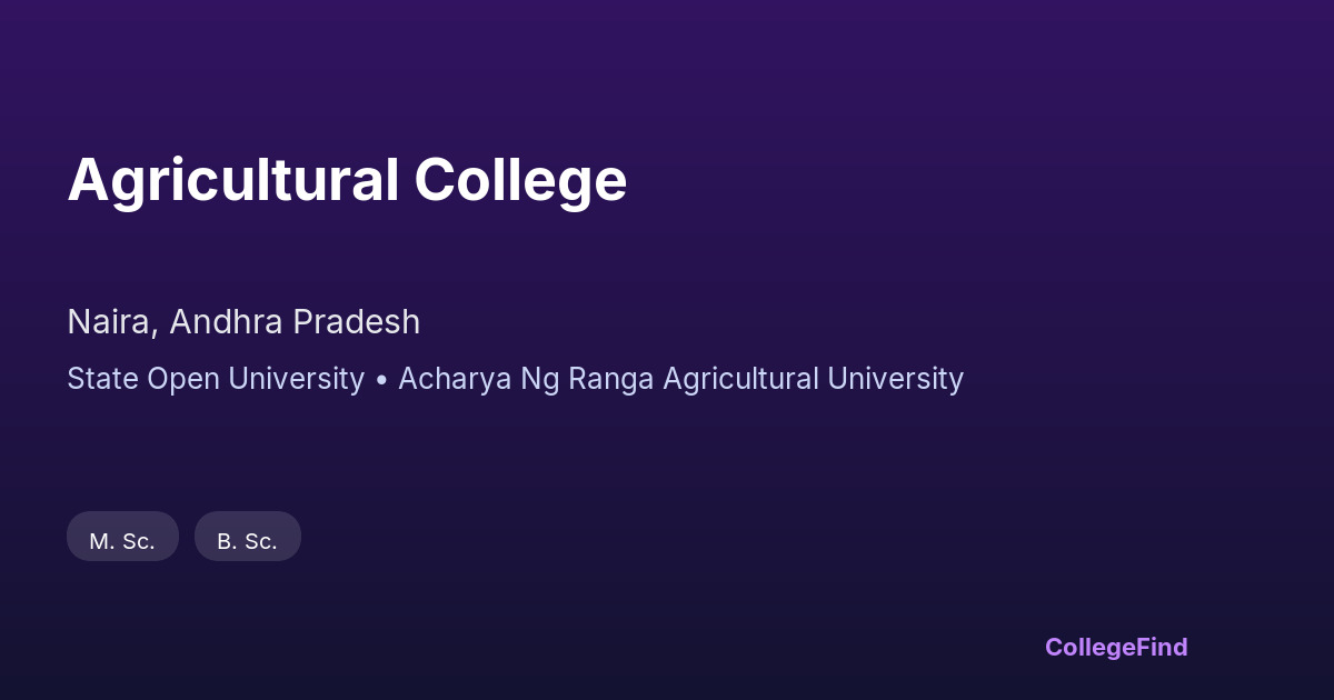 agricultural college