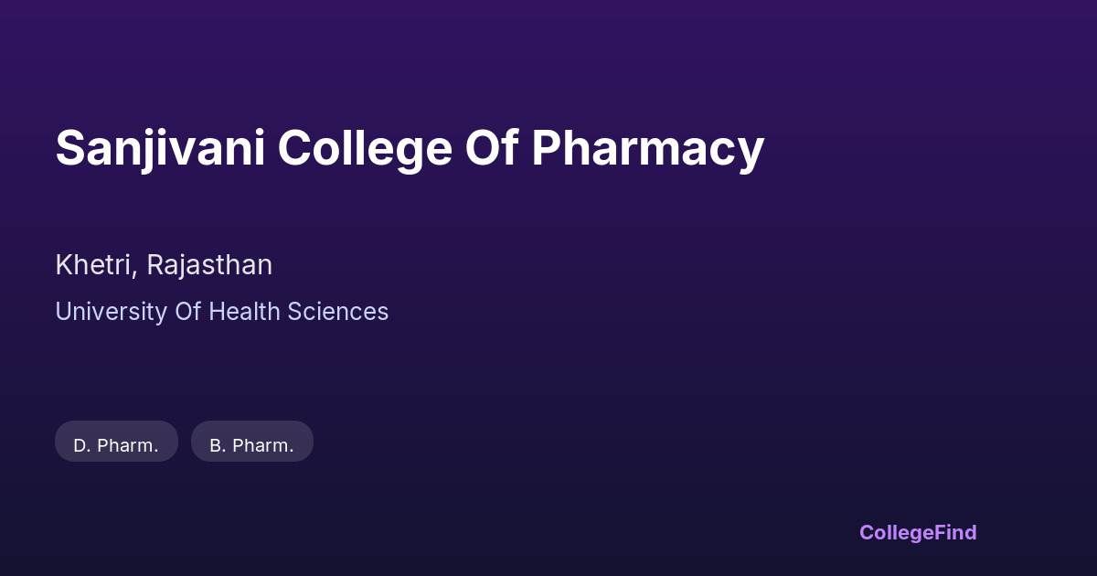 sanjivani college of pharmacy