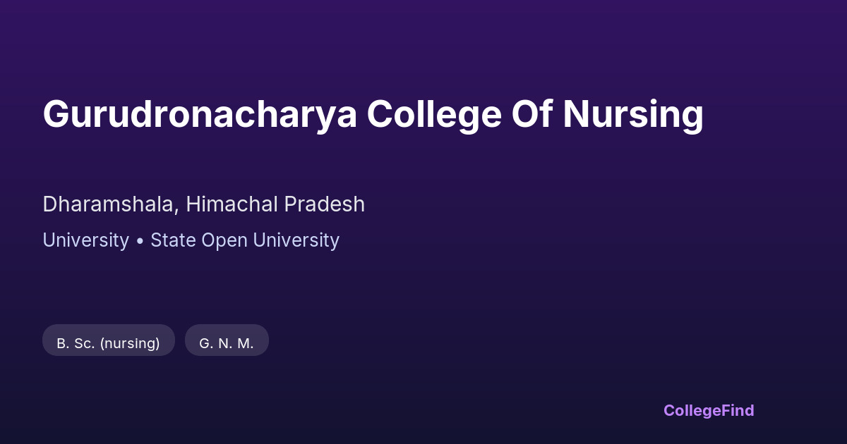 gurudronacharya college of nursing