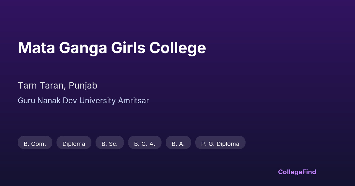 mata ganga girls college