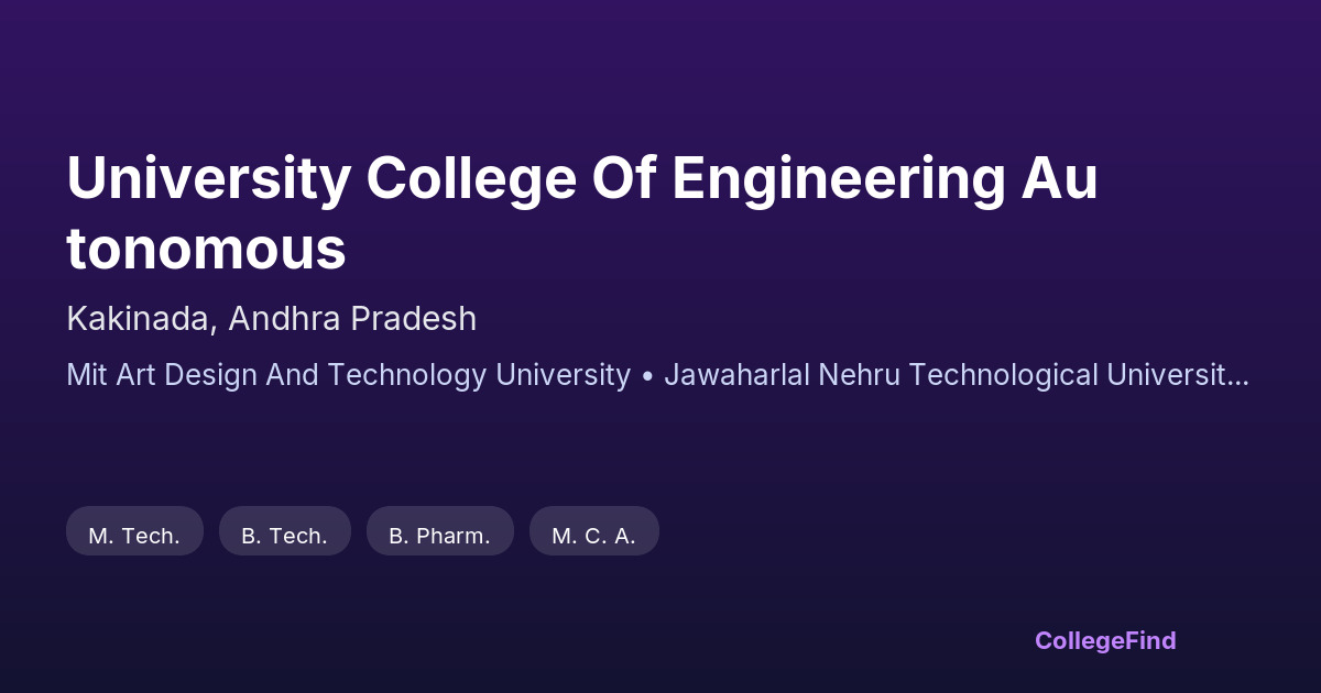university college of engineering autonomous