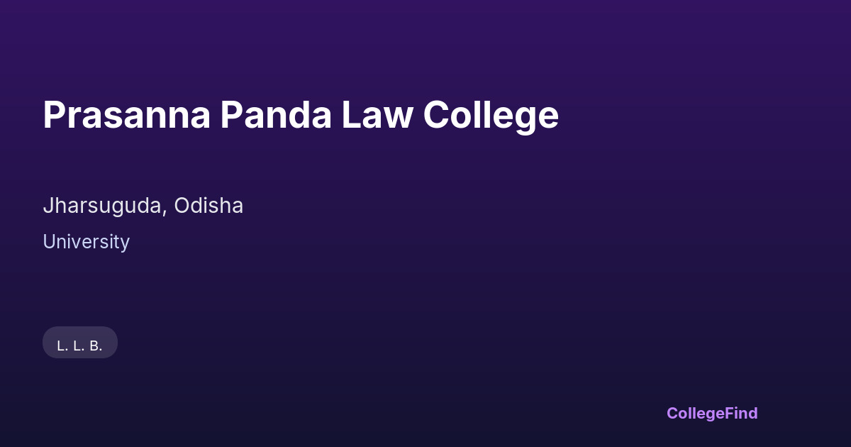 prasanna panda law college