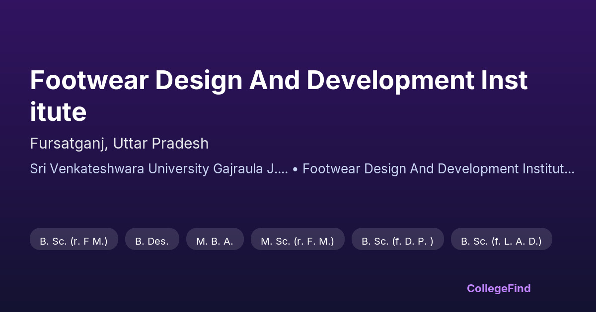 footwear design and development institute