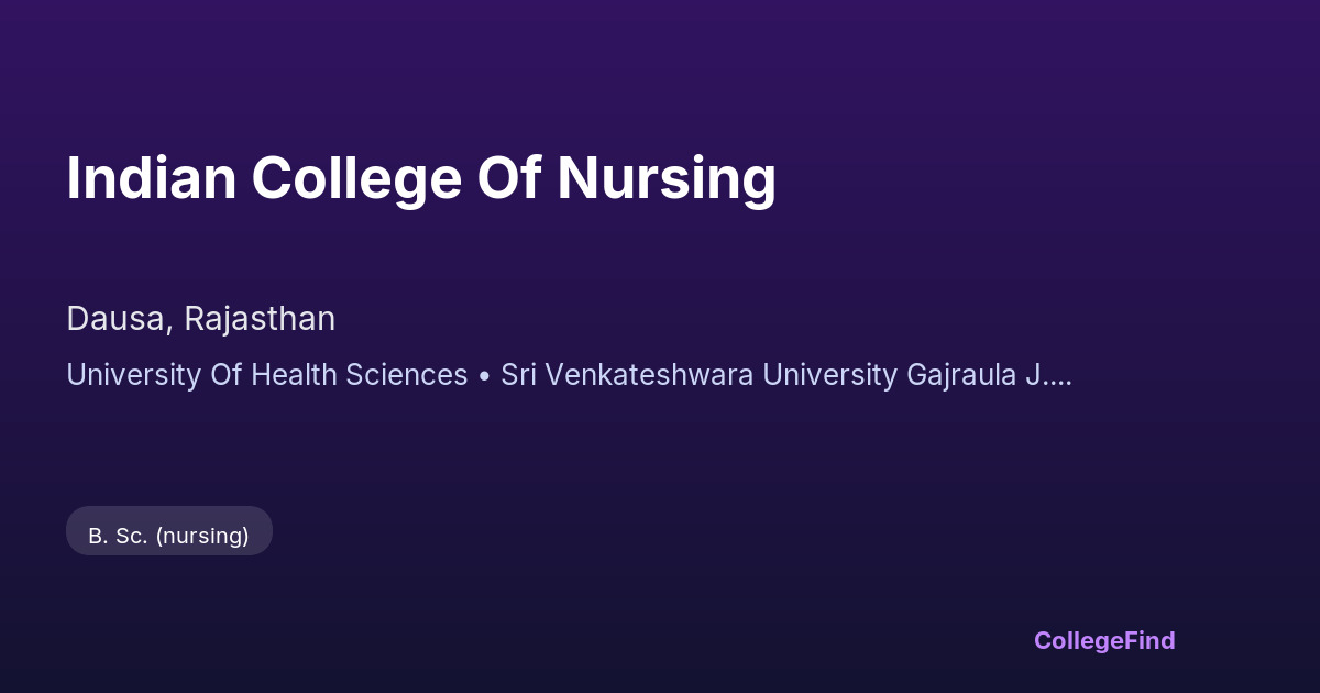 indian college of nursing