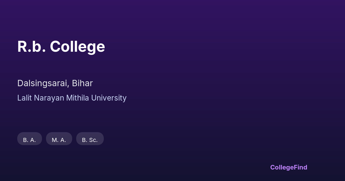 r.b. college