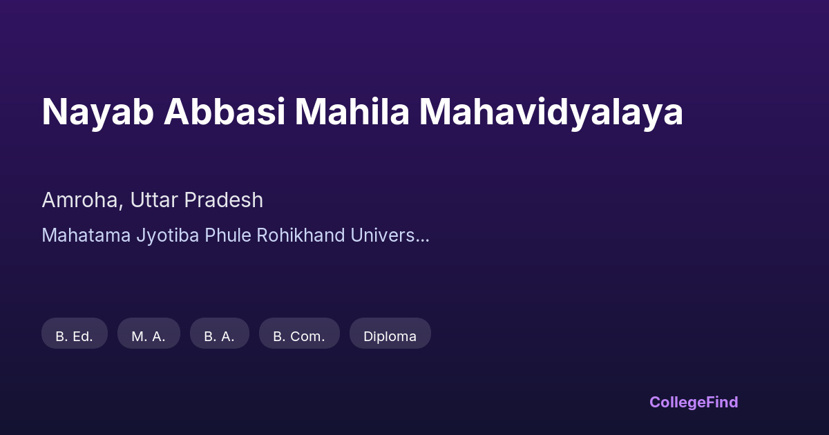 nayab abbasi mahila mahavidyalaya