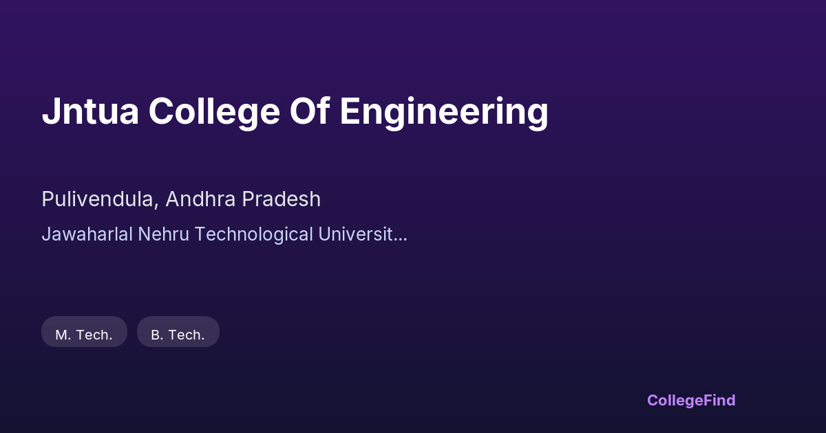 jntua college of engineering
