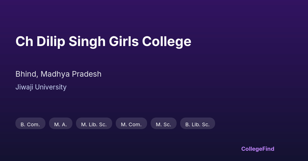 ch dilip singh girls college