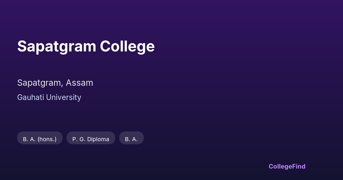 sapatgram college
