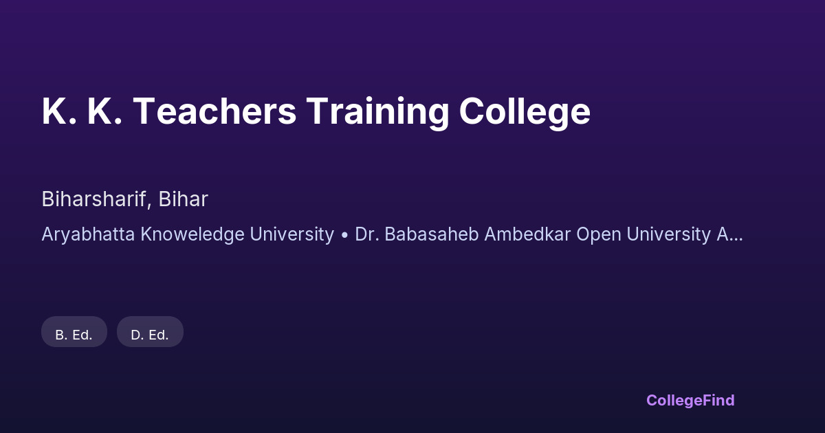 k. k. teachers training college
