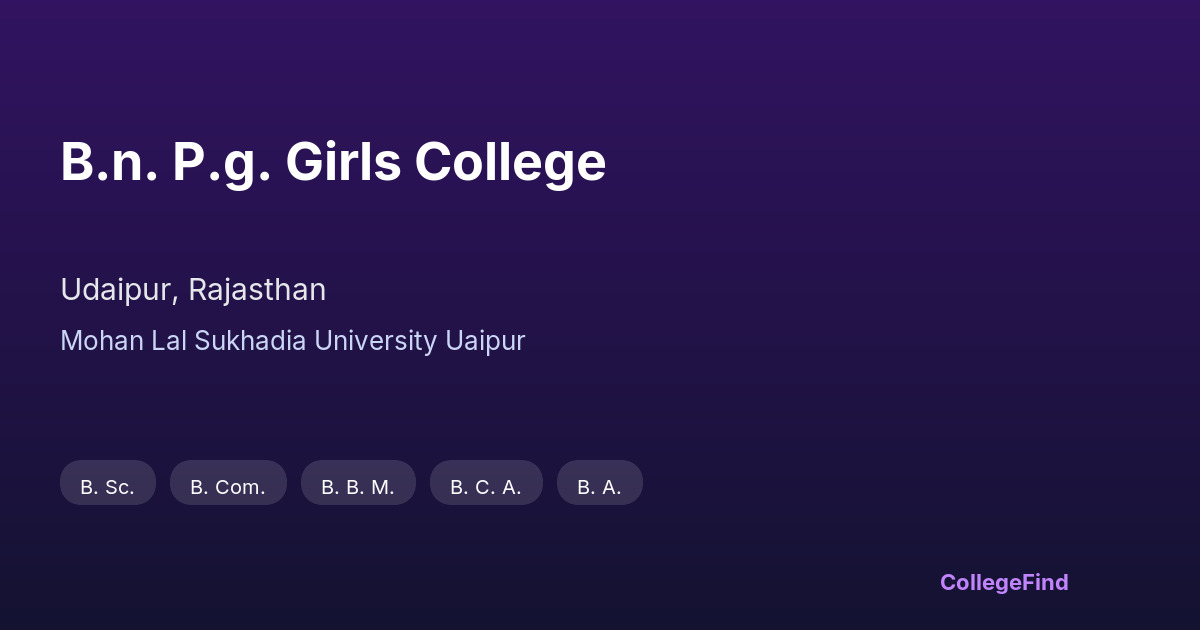 b.n. p.g. girls college