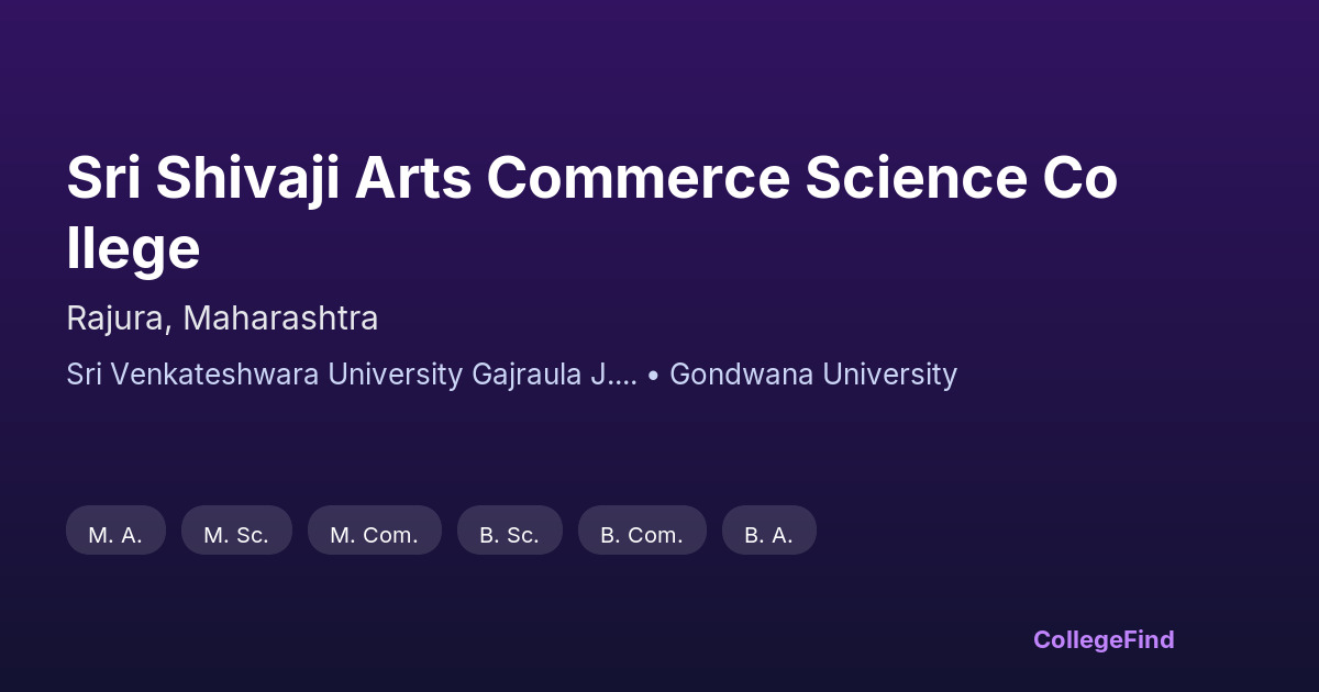 sri shivaji arts commerce science college