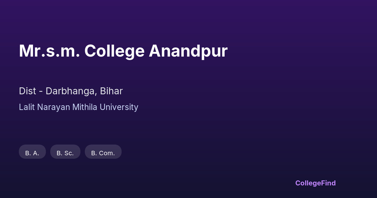 mr.s.m. college anandpur