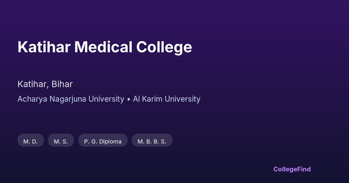 katihar medical college