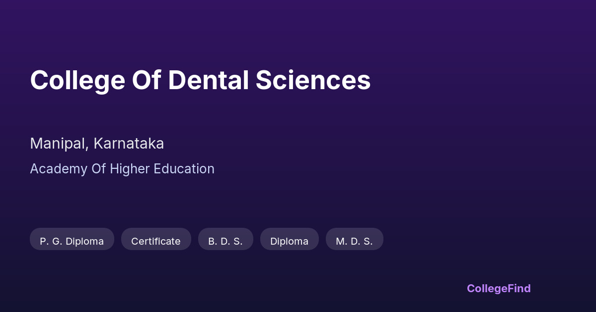 college of dental sciences
