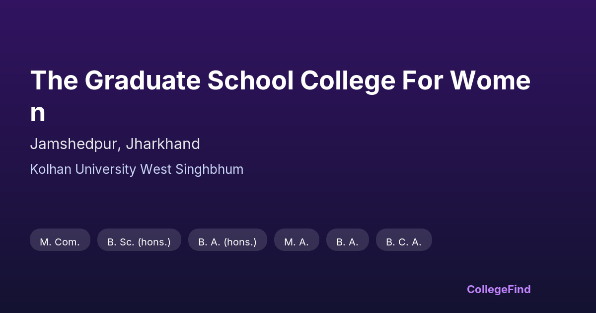 the graduate school college for women