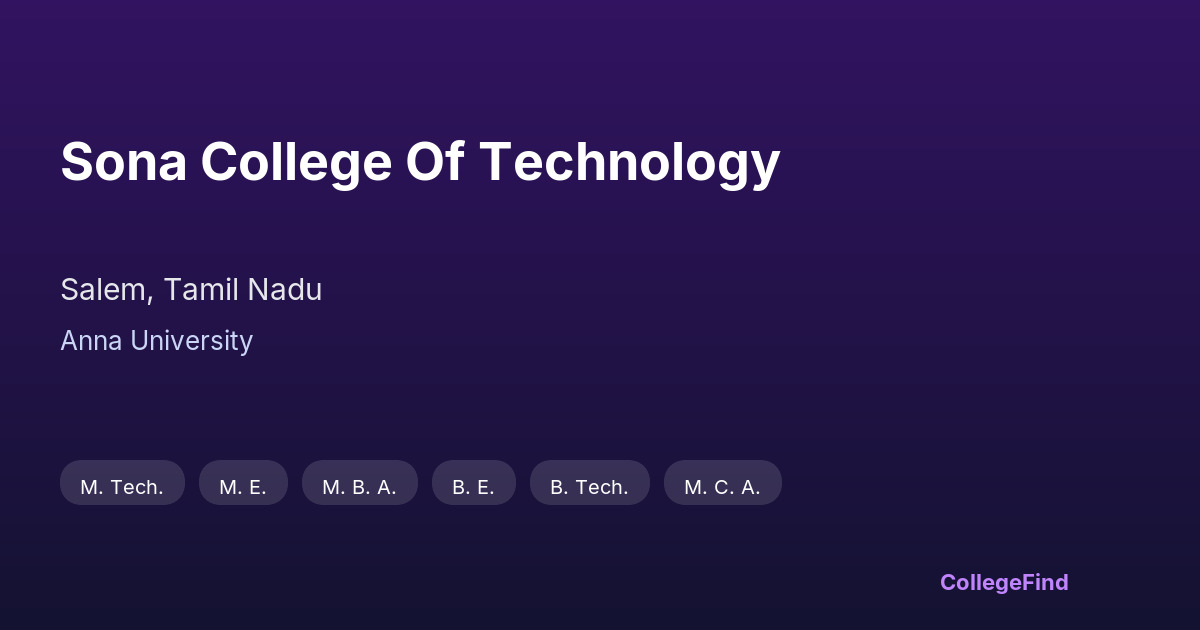 sona college of technology